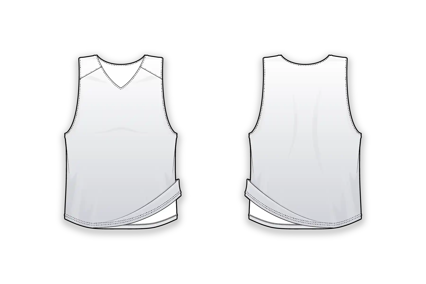 Men's Lacrosse V Neck 2 Ply Reversible Tank with Piney design. Sublimation shirts that can be customized with graphics.
